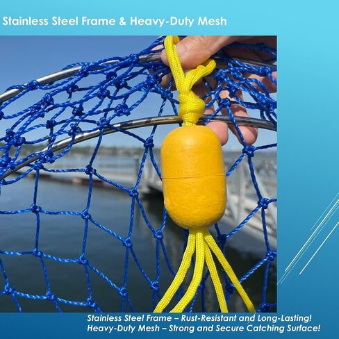 Stainless Crab Ring Trap Kit – Stainless Steel Crab Net with 100ft Rope, Bait Bag, Clip & Ruler – 24" Two-Ring Crab Trap for Dock & Pier Crabbing – Complete Recreational Crabbing Gear in Saudi Arabia