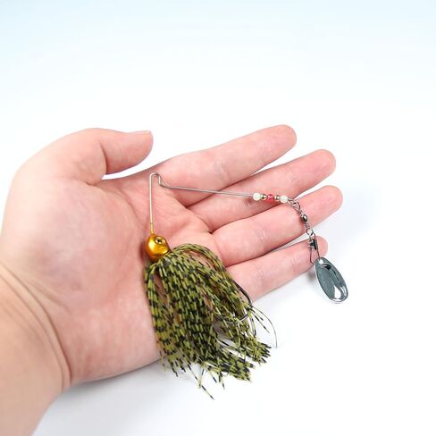 EXAURAFELIS Spinnerbaits Fishing Lures for Bass Fishing Spinner Bait with Skirt Bass Lure Spinner Blades fishingbait Pikelures Trout Lure Salmon Lures Spinnerbait Buzzbait Swimbait in Kuwait