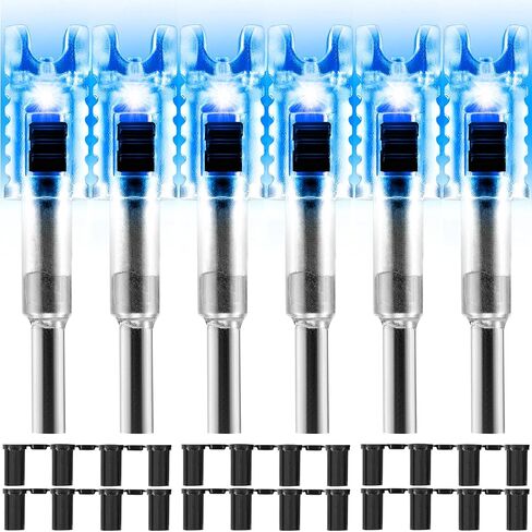 6 Pack Lighted Nocks for Crossbow Bolts with .285"/.297"/.300"/.305" Bushings Half-Moon Crossbow Nock LED Nock, ON/Off Switch Included in Saudi Arabia
