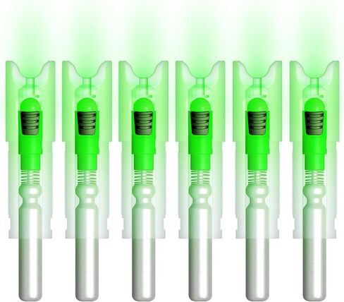 CosiComu Lighted Nocks for Crossbow with .300 Inside Diameter with ON/Off Switch Arrow nocks for Archery Hunting 6 Pack in Saudi Arabia