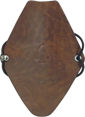 Kids Size Diamond Shape Bow Hunting Armguard in Brown Leather in Saudi Arabia