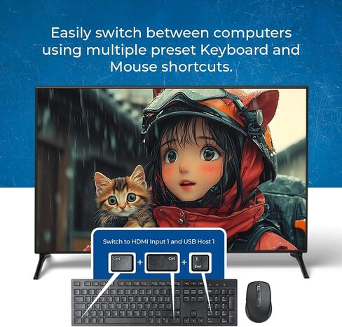 OREI 4x1 KVM Switch Multi Viewer 4K60Hz Audio USB3.0 RS-232 IR PIP EDID OSD | 4K60Hz KVM Multiviewer with USB 3.0 Hub, 7 Display Modes, EDID, OSD, RS-232, Hotkey & IR Control in Saudi Arabia
