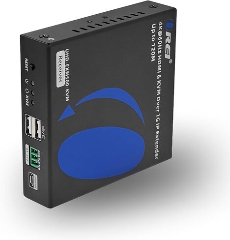OREI Extra Receiver Only for UHD-EXM500-KVM 4K KVM HDMI Extender Over IP CAT6 4K@60Hz One to Many Upto 330 Feet, 2 USB 1.1 Loop Out - Send to Multiple Locaiton Over 1G Switch (UHD-EXM500-KVM-RX) in Saudi Arabia