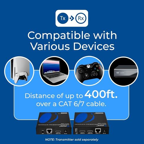 OREI Extra Receiver Only for UHD-EXM500-KVM 4K KVM HDMI Extender Over IP CAT6 4K@60Hz One to Many Upto 330 Feet, 2 USB 1.1 Loop Out - Send to Multiple Locaiton Over 1G Switch (UHD-EXM500-KVM-RX) in Saudi Arabia