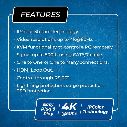 OREI Extra Receiver Only for UHD-EXM500-KVM 4K KVM HDMI Extender Over IP CAT6 4K@60Hz One to Many Upto 330 Feet, 2 USB 1.1 Loop Out - Send to Multiple Locaiton Over 1G Switch (UHD-EXM500-KVM-RX) in Saudi Arabia