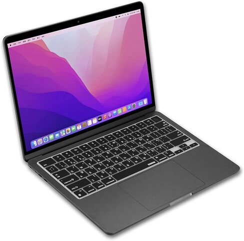 XSKN Hebrew Black US Version Silicone Keyboard Cover for Apple MacBook Air 13/15 inch with M5/M4/M3/M2 Chip and MacBook Neo with A18 Pro Chip in Saudi Arabia