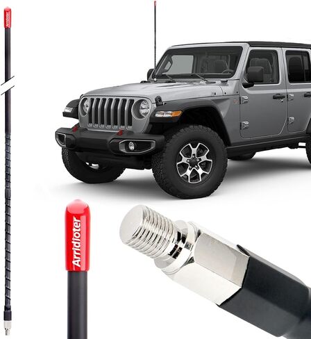 CB Radio Antenna 27MHz Whip Fiberglass Antennas Kit Heavy Duty 2’ Foot 24 Inch Black 1000 Watt Compatible with Vehicle Truck Car Mobile CB Radio in Saudi Arabia