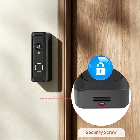 No Drill Doorbell Mount Compatible with Blink Battery Doorbell 2K+, Anti-Theft Doorbell Holder for Apartment Door, Full Cover Adhesive Mounting Bracket Accessories for Home in Saudi Arabia
