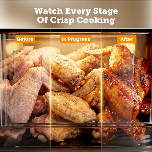 Kismile 5QT Glass Air Fryer, 8 in 1 PFAS-Free Non Toxic AirFryers, Digital Touch Control, Portable Air Fryer with Precise Temperature Control & Timer, Up to 400°F, 95% Less Oil.(Black) in Kuwait