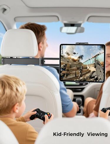 PLDHPRO Tablet Holder for Car Headrest Mount 3-in-1 Adjustable Aluminum Alloy Arm Back Seat Stand Compatible 5.5-14.6'' Devices, Road Trip Essentials for Kids Accessories in Saudi Arabia