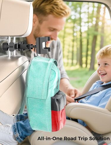 PLDHPRO Tablet Holder for Car Headrest Mount 3-in-1 Adjustable Aluminum Alloy Arm Back Seat Stand Compatible 5.5-14.6'' Devices, Road Trip Essentials for Kids Accessories in Saudi Arabia