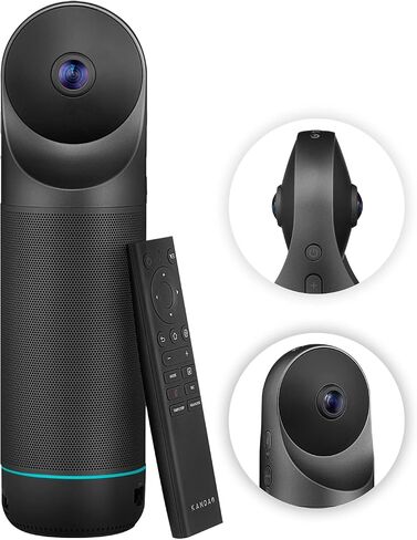 KanDao Meeting Pro 360-degree Video Conference Camera with Microphones and Speakers, AI Tracking, Smart Zooming, Automatic Focus, 4-in-one Standalone Meeting Room Camera System, Wi-fi/HDMI/USB in Saudi Arabia