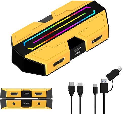 BlueAVS Multi-Spec HDMI Video Capture Card for Streaming, 4K60 1440P144 1080P240 High-frame Capture Card, USB-C External Capture Card for PS5, Xbox Series X/S, Switch, Compatible with PC, Mac, OBS in Saudi Arabia
