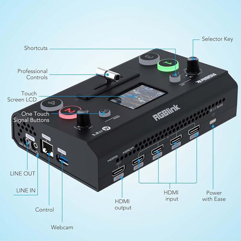 RGBlink Video Capture Card for Streaming, PCIe/Internal Capture Card Alternative, 4 HDMI to USB, Stream & Record in 1080P, Capturadora de Video for PS5/4 Pro, Xbox Series to OBS, Twitch, Zoom, YouTube in Kuwait