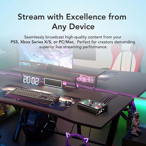 RGBlink Video Capture Card for Streaming, PCIe/Internal Capture Card Alternative, 4 HDMI to USB, Stream & Record in 1080P, Capturadora de Video for PS5/4 Pro, Xbox Series to OBS, Twitch, Zoom, YouTube in Kuwait