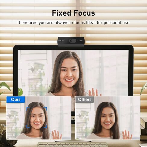 1080P Webcam with Built-in Microphone, W2N Web Cam, Privacy Cover, 75° FOV, Noise Cancellation, Plug & Play Web Camera for Computer, USB Webcam for Pc, Laptop, Desktop, Mac in Kuwait