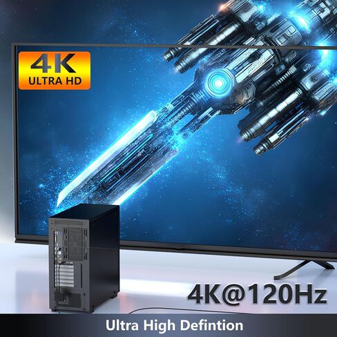 Displayport MST Hub, 4K@120Hz Display Port Splitter for Dual Monitors, DP to Dual DP Adapter 1 in 2 Out, DisplayPort Splitter Extended Display, Monitor Splitter for Laptop, Desktop, Graphics Card in Saudi Arabia