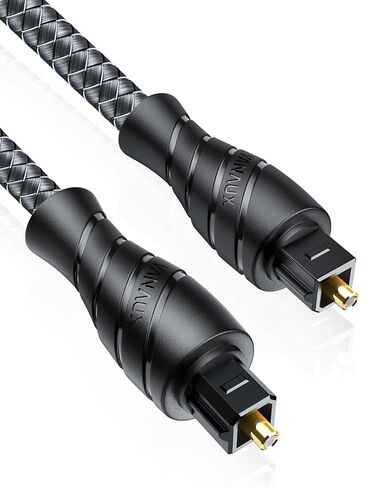 Optical Splitter 1 in 2 Out Fiber Optic Digital Audio Cable Toslink S/PDIF 1 Male Input 2 Female Output Support LPCM2.0, Dolby Digital, DTS 5.1 for TV,Home Theater,Sound Bar,Game Console(1.6ft/0.5m) in Saudi Arabia