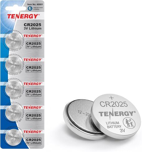 بطاريات Tenergy 3V CR2025، بطارية ليثيوم على شكل عملة معدنية 2025، لوحدات المفاتيح والأجهزة الأخرى، عدد 100 in Kuwait