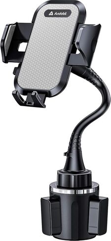 andobil Upgraded 15" Cup Holder Phone Holder, 【Solidest & Adjustable】 Military-Grade Long Gooseneck Cup Phone Holders for Your Car Truck, Car Phone Holder for iPhone 17 Pro Max 16 15 14/Samsung/Pixel in Saudi Arabia