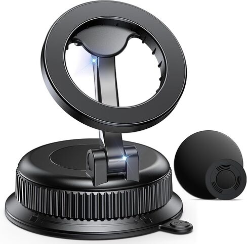 Magnetic Car Phone Holder, for MagSafe Car Mount, Nano Gel Suction Car Phone Mount for Dashboard, Cell Phone Stand for Your Car, 360°Rotatable & Foldable for iPhone 17 16 15 14 13 12 Series in Saudi Arabia