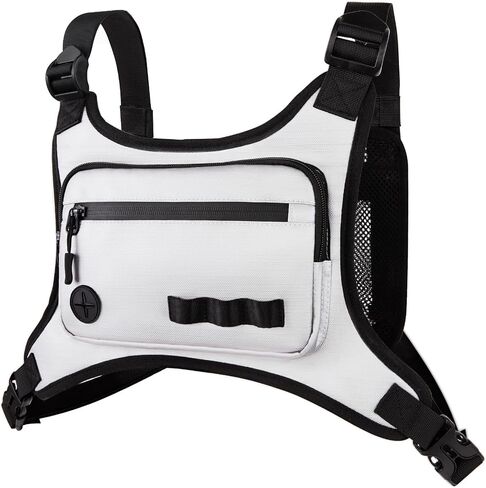 KINGSLONG Running Vest, Chest Bag for Men, Chest Pack, Hiking (A-Black) | Lightweight Tactical Chest Pack, CCW, EDC Travel Chest Pack, Outdoor, Cycling, Hiking, Workouts, Travel in Saudi Arabia