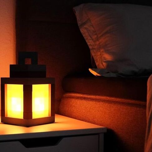 Neioaas Pixelated Lantern Night Light-16 Color Hanging Lantern Lamp | Rechargeable LED Wall and Table Decoration for Boys, Girls, and Adults, Playroom and Bedroom Decoration in Kuwait