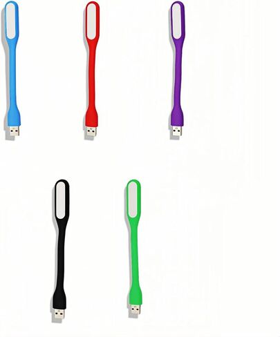 مصباح LED USB، 5 قطع ضوء قراءة مرن صغير، مصباح LED للعناية بالعين للوحة مفاتيح الكمبيوتر المحمول، والكتب، والإضاءة الليلية، ومصباح USB محمول من النوع A متوافق مع الكمبيوتر المحمول، وسطح المكتب، وبنك الطاقة in Kuwait
