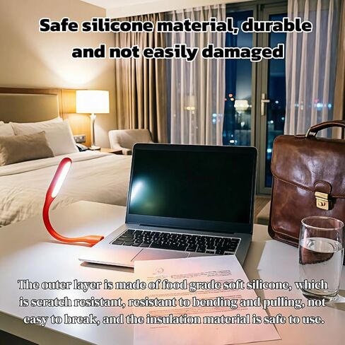 مصباح LED USB، 5 قطع ضوء قراءة مرن صغير، مصباح LED للعناية بالعين للوحة مفاتيح الكمبيوتر المحمول، والكتب، والإضاءة الليلية، ومصباح USB محمول من النوع A متوافق مع الكمبيوتر المحمول، وسطح المكتب، وبنك الطاقة in Kuwait