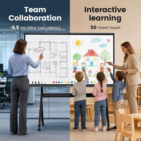 65" 4K Electronic Interactive Whiteboard Smart Board for Classroom & Office | MUSE Design Award, AI Sound Tracking,8+128GB, 2x16W Speakers, Google Play, Multi-Device Casting in Saudi Arabia