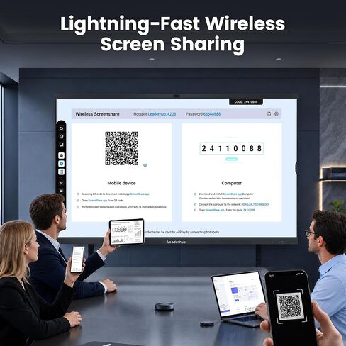 65" 4K Electronic Interactive Whiteboard Smart Board for Classroom & Office | MUSE Design Award, AI Sound Tracking,8+128GB, 2x16W Speakers, Google Play, Multi-Device Casting in Saudi Arabia