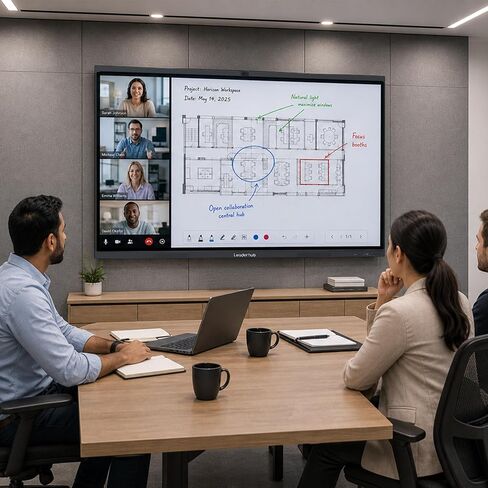 65" 4K Electronic Interactive Whiteboard Smart Board for Classroom & Office | MUSE Design Award, AI Sound Tracking,8+128GB, 2x16W Speakers, Google Play, Multi-Device Casting in Saudi Arabia