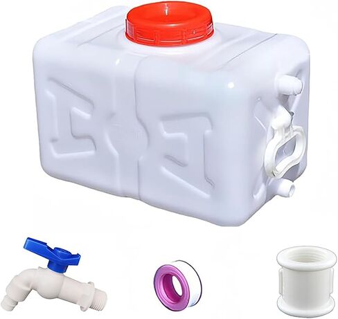 Large Capacity Water Tank with Faucet for Household and Outdoor Use - Portable and Durable Plastic Water Storage Cube (4 gallons) in Saudi Arabia
