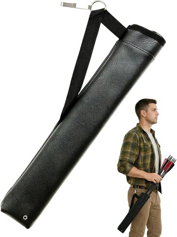 Archery Arrow Quiver Hip Tube Quiver with 2-Tubes and Belt Clip Lightweight for Youth Carbon Wooden Crossbow Arrows Holder in Saudi Arabia
