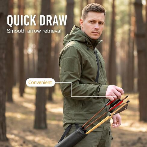 Archery Arrow Quiver Hip Tube Quiver with 2-Tubes and Belt Clip Lightweight for Youth Carbon Wooden Crossbow Arrows Holder in Saudi Arabia