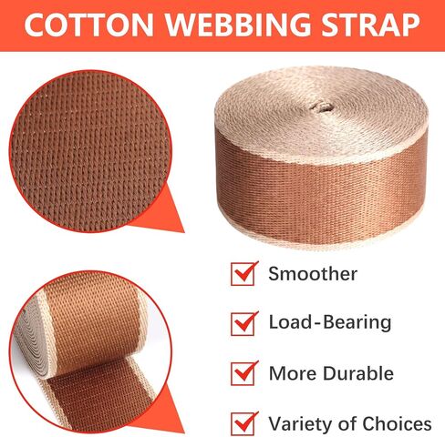 6 Rolls 1.5 Inch 18 Yards Polyester-Cotton Striped Webbing | 6 Pcs Cotton Striped Webbing for Purse Backpack Straps, 1.5 " Nylon Webbing for Bags Belt Backpacks Luggage in Saudi Arabia