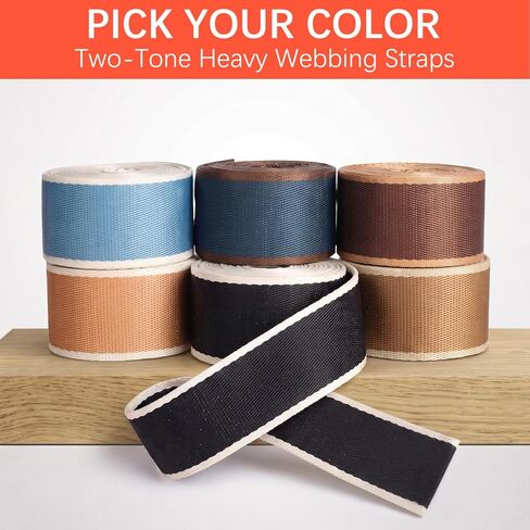 6 Rolls 1.5 Inch 18 Yards Polyester-Cotton Striped Webbing | 6 Pcs Cotton Striped Webbing for Purse Backpack Straps, 1.5 " Nylon Webbing for Bags Belt Backpacks Luggage in Saudi Arabia