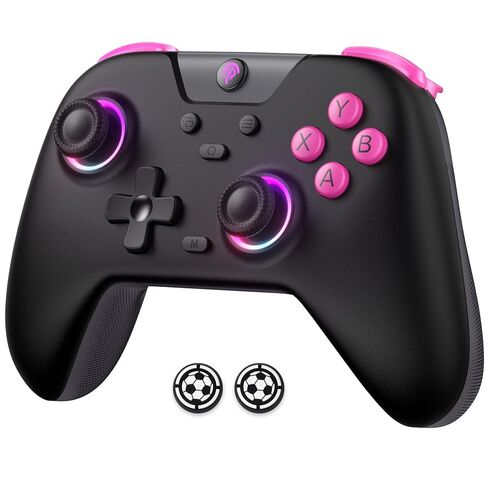 EasySMX X05 Wireless Controller for PC/Steam/iPhone/Android/Switch | Bluetooth Gaming Gamepad with Hall Effect, RGB Lights and Turbo, Anti-Drift Controller,Comes with Extra Thumb Grips in Saudi Arabia