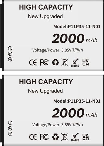2 pack Battery for TI-84 Plus CE, 2000mAh High Capacity Battery Replacement for Texas Instruments TI-84 CE, TI Nspire CX/CX II, TI Nspire CX CAS/CX II CAS,P/N:P11P35-11-N01/3.7L1200SPA (no tool) in Kuwait
