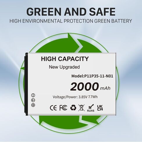 2 pack Battery for TI-84 Plus CE, 2000mAh High Capacity Battery Replacement for Texas Instruments TI-84 CE, TI Nspire CX/CX II, TI Nspire CX CAS/CX II CAS,P/N:P11P35-11-N01/3.7L1200SPA (no tool) in Kuwait