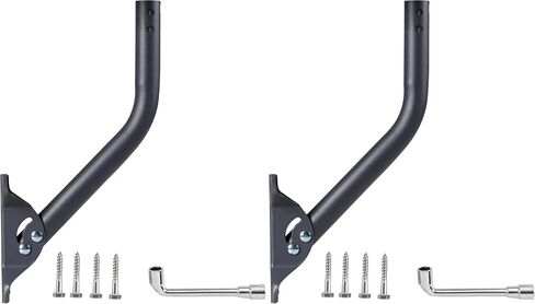 CEKAY Universal Antenna Mounting Pole 1.5" Dia x 17" L, Heavy Duty J Mount for Starlink, Weather Station & All Types of Antennas, Adjustable Pivot Lock Bracket for Wall, Eave & Roof in Kuwait
