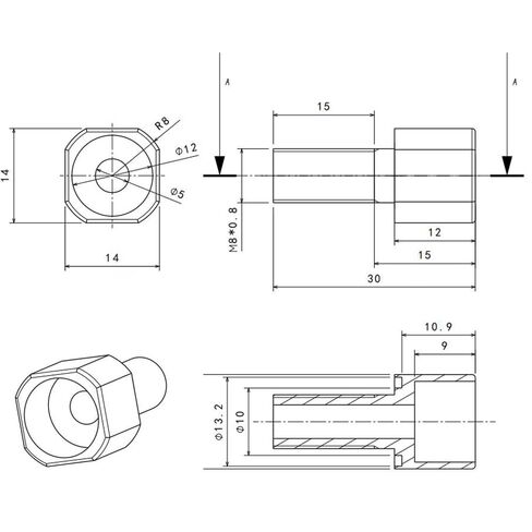 M8 Hollow Screws for Sealing Compartment Threading | Waterproof Bolts For ROV in Saudi Arabia
