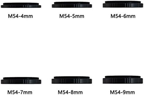 Telescope Accessories Set M54x0.75 Metal Focal Extension Tube Kit 4/5/6/7/8/9mm for Astronomical Telescope Photography Extension T Ring Telescope Camera, Black(M54-4mm) in Saudi Arabia