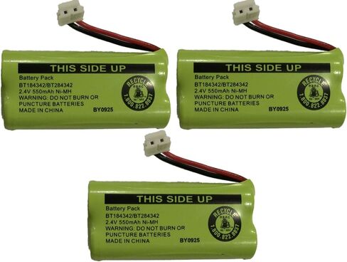 JustGreatDealz Battery BT184342 / BT284342 for AT&T Vtech GE RCA and Clarity Phones 2.4V 550mAh Ni-MH (2-Pack) in Saudi Arabia