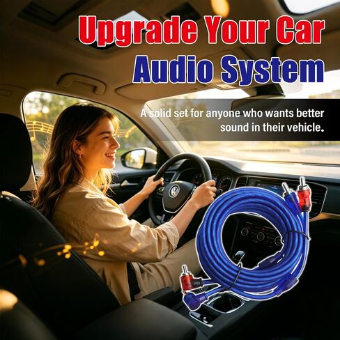 Amp Wiring Kit 10 Gauge Fit Car Audio Subwoofer Upgrade | Subwoofer Wiring Kit Includes 10 Gauge Speaker Wire,RCA Cable,Fuse Holder,Terminals,All-in-One Amplifier Wiring Kit in Saudi Arabia