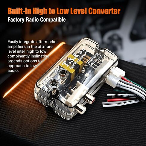 8 Gauge 100% Copper OFC Complete Amplifier Wiring Kit with High to Low Converter, Car Audio Subwoofer Amp Installation Wire Kit with RCA Cable, Fuse Holder, Zip Ties & Insulation Tape in Saudi Arabia