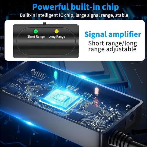 Amplified Digital TV Antenna for Smart TV Indoor Local Channels, Switchable Signal Booster HDTV Antenna for Long Range, Digital Antenna 4K 1080p HD Free Channels VHF/UHF 28dB in Saudi Arabia