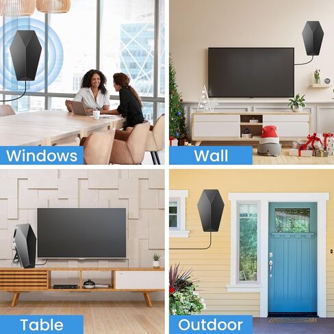 Amplified Digital TV Antenna 5000+ mi Indoor/Outdoor, 2026, 4K 8K 1080p | Smart TV Antenna for Local Channels Long Range Amplified Signal Booster-38ft, Smart IC Chip, 3-step Install, Weatherproof in Saudi Arabia