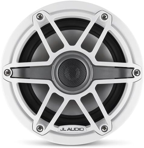 JL Audio M6 Series 6.5" Marine Coaxial Speakers w/Gloss White Sport Grille - M6-650X-S-GwGw [010-03090-00] in Saudi Arabia