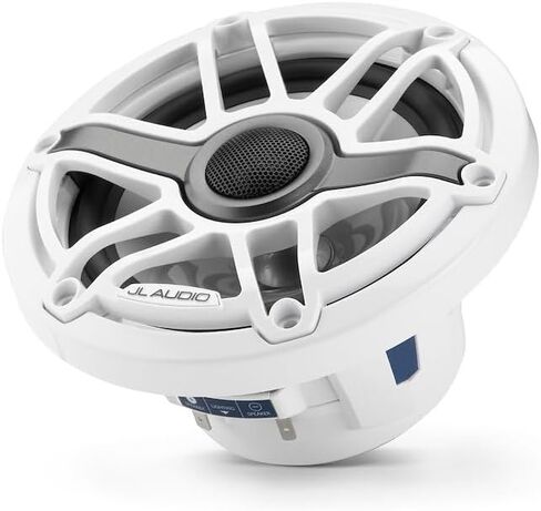 JL Audio M6 Series 6.5" Marine Coaxial Speakers w/Gloss White Sport Grille - M6-650X-S-GwGw [010-03090-00] in Saudi Arabia